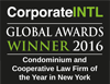 Corporate INTL | Global Awards Winner 2016 | Condominium and | Cooperative Law Firm Of | The Year in New York